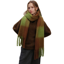 Cachecol de inverno feminino, cachecol xadrez para clima frio, macio, quente, longo, grosso, tamanho grande, para mulheres.