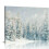 Snow Forest Canvas Wall Art Print, White Gray Silver 1