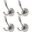 Brushed Nickel Towel Hooks 4-Pack Wall Mounted 1