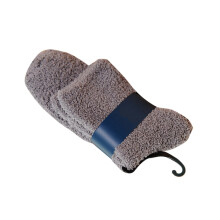 Lot de 3 paires de chaussettes-chaussons moelleuses et chaudes en polaire corail, couleur unie, idéales pour dormir à la maison en hiver - Taille