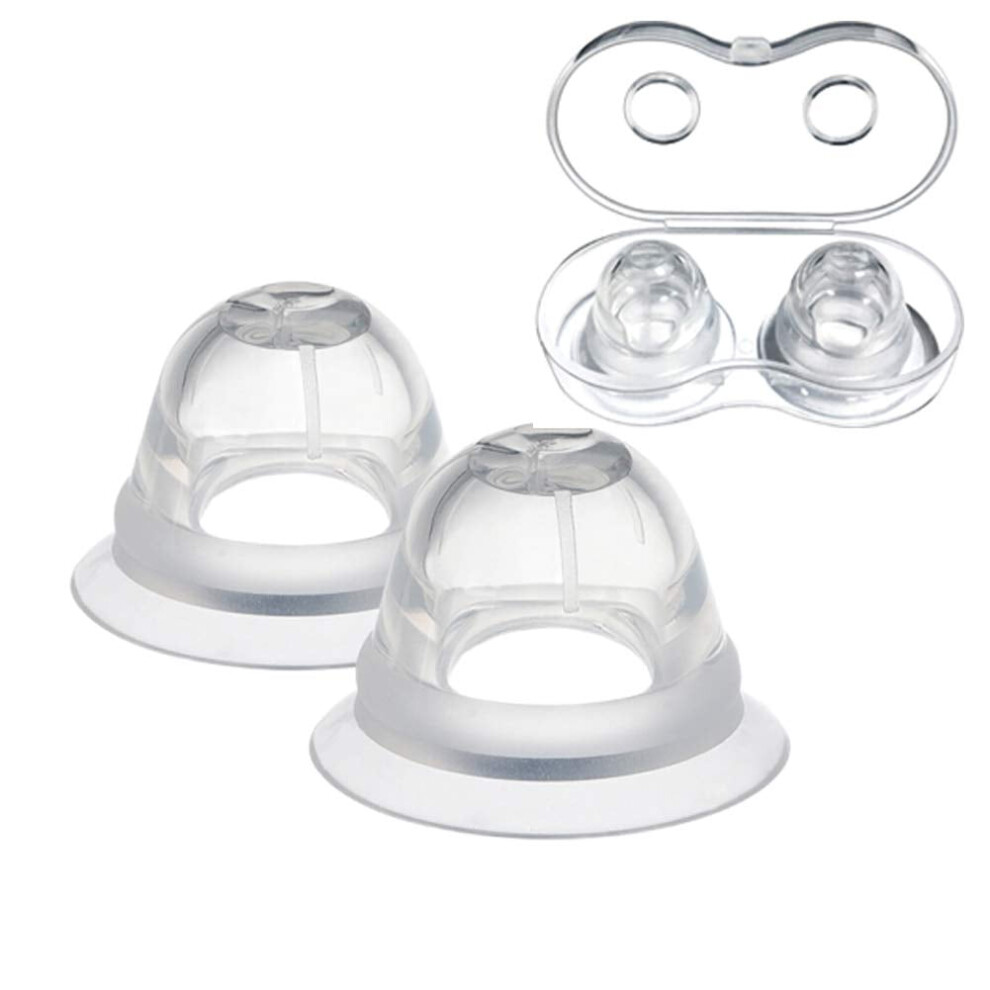 PENGXIANG Nipple Aspirator & Corrector, 2-Pack Silicone Nipple Suckers for Shy Nipples, Painless Breastfeeding Aid for Pregnant Women – Compatible