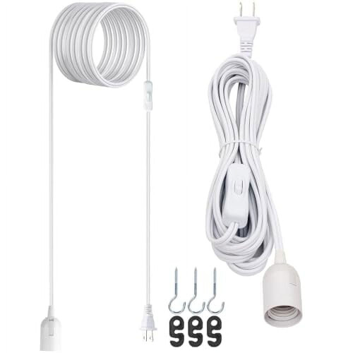 Hanging Lantern Pendant Light Cord 20 Ft UL Approved 360W
