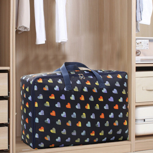 Heavy Duty Foldable Storage Bag 70x50x30cm Blue