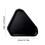 Bandeja triangular preta de plástico para servir, 40 x 29,6 cm 3