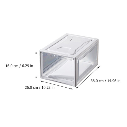 Transparent Shoe Storage Box – Acrylic & PP, Stackable