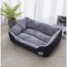 Großes Hundebett, warmes Häuschen, bonbonfarbenes quadratisches Nest, Haustierbox für kleine, mittlere und große Hunde, Katzen, Welpen und Hunde