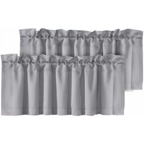 Grå mikrofiberfönsterkappor 132 x 43 cm, 4-pack