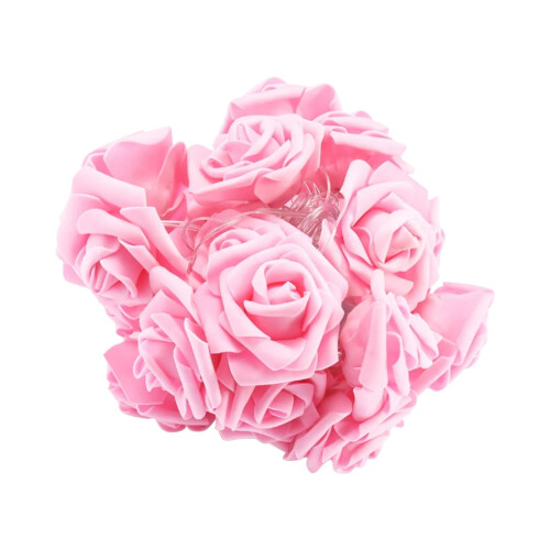 LED Rose String Lights Pink 6m 40-Light USB