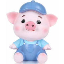 Adorable Large Capacity Piggy Bank - Cute Shatterproof Coin Money Box for Kids - Holds Up to800Coins (Blue)