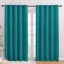 Peacock Teal Blackout Curtains 70x84 in, Set of 2, Grommet