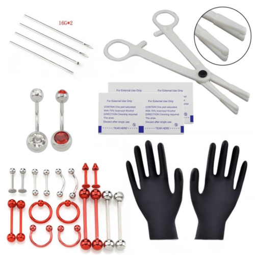 Κιτ Piercing DESIGNICE28PCS, Κατασκευασμένο για άνετη χρήση, Piercing μύτης, Κιτ Piercing μύτης