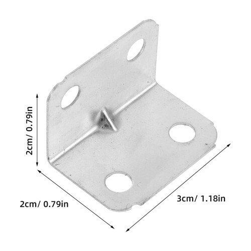 OUNONA100PCS Βάσεις Γωνιακών Στηρίξεων 90 σε σχήμα L, Βαρέως Τύπου για Ξύλινα Έπιπλα, 1