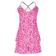Schattige zijden pyjama met casual print, spaghettibandjes en ruches, zachte zomerse huispakset, maat XS-2XL