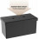 Storage Ottoman Faux Leather 30 Inch Black 3