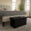 Storage Ottoman Faux Leather 30 Inch Black 4