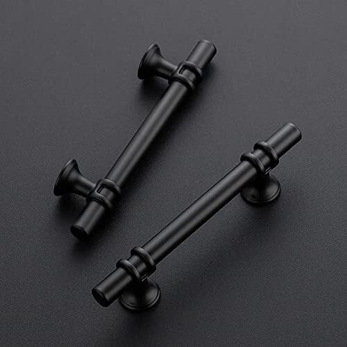 Matte Black Cabinet Pulls 5 Pack – 127mm Length, 76mm 1