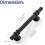Matte Black Cabinet Pulls 5 Pack – 127mm Length, 76mm 3