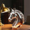 Καράφα ουίσκι Horse Head με πώμα – Διαφανής γυάλινη θήκη ποτών για μπαρ στο σπίτι, 4