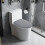 WC-Deckelbezug aus Stretch-Spandex, hellgrau 4