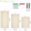 Set di 3 candele a colonna a LED con finitura a coste, telecomando e timer. 4