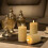 Set di 3 candele a colonna a LED con finitura a coste, telecomando e timer. 5
