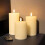 Set di 3 candele a colonna a LED con finitura a coste, telecomando e timer. 6