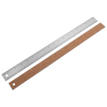 4Stk Metall Maßstab Mit Korkboden, Doppelte Cm Und Zoll, Robust