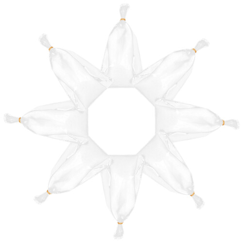 4Sets Blumendekor Wasserbindende Wickel Baumwolle Transparent