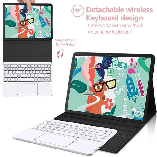 Capa com teclado e touchpad compatível com Lenovo Tab M10 Plus 10.3" (TB-X606F/TB-X606X), Bluetooth magnético destacável 2
