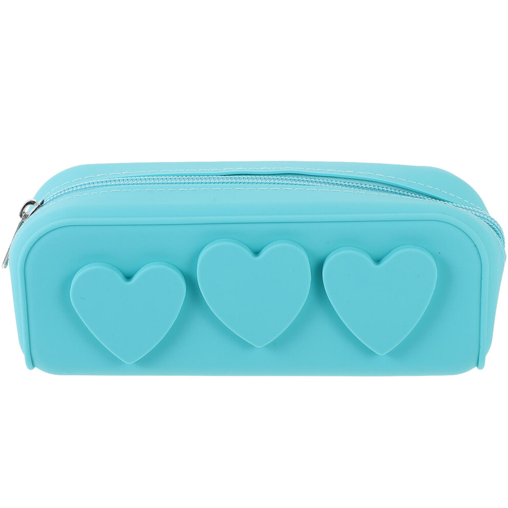 Ohphcall Blue 2Pcs Travel Makeup Brush Holder Silicone Organizer Sky- Makeup Bag