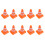 20Pièces Mini Cônes De Circulation Plastique Orange Jouets Educatifs 1
