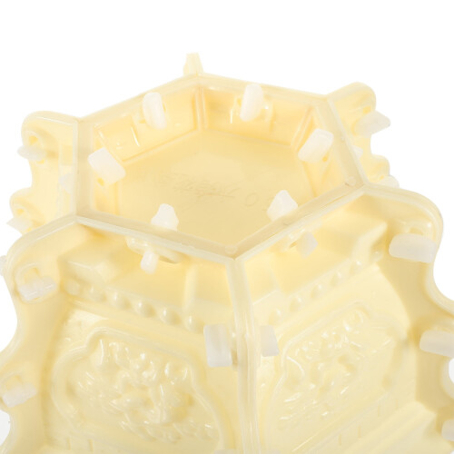 Molde de plástico para vaso de flores hexagonal de concreto. 1