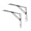 4Pcs Silver Stainless Steel Corner Brace Shelving Support Brackets 1