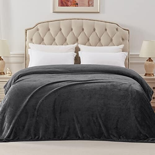 Κουβέρτα Fleece Queen Size για Κρεβάτι, Υπερμαλακή και Ζεστή, Χρήση Όλες τις Εποχές, 1