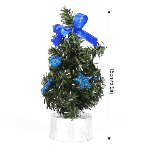 Kunstig julefuru med trebase 6 tommer 1