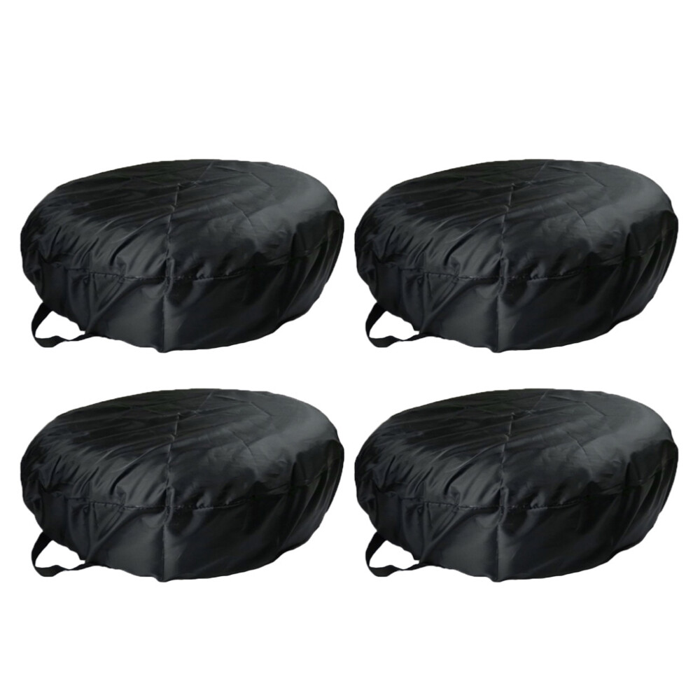 8Pcs Protective Tire Covers Oxford Cloth Car Spare Wheel Covers Black 3662540460224