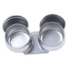 3Pcs Silver Stainless Steel Painting Supplies Dual Jar Brush Cleaner