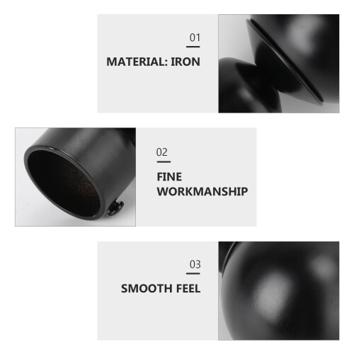 FRCOLOR2 stk. gardinstangtilbehør til hjemmet, sorte dekorative ender, højkvalitetsjernmateriale 2