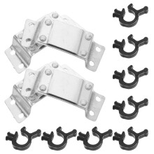 2Sets Aluminum Hardhat Accessories with Headlamp Clip for Miner