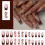 24-delade vinröda blommiga nagellack 2