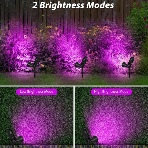 Ηλιακά προβολείς LED, αδιάβροχα φώτα κήπου 4 LED, αυτόματη ρύθμιση ημέρας/νύχτας, 1