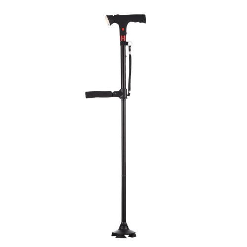 LED Walking Cane with Alarm, Adjustable & Foldable, 4-Prong 1