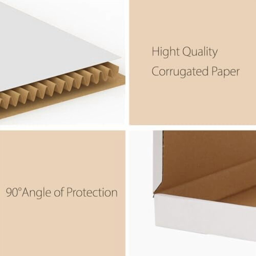 100Pack7x5x1Μικρά Κουτιά Αποστολής, Λευκό Κουτί Αποστολής από Ζαρωμένο Χάρτινο για 2