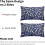 Navy Blue Floral Pillow Covers 12x20 in (2 pcs) 3