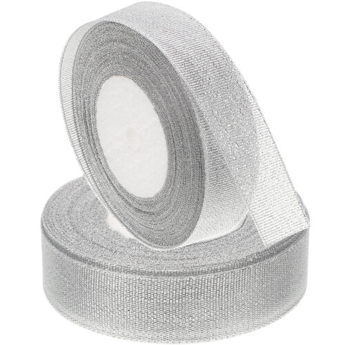 Worgeous Crafted Package Band Silver Platt 2 rullar 25 yards per rulle Polyester 2
