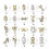 Nagelversieringenset van legering – 10 stuks, diverse vormen 2