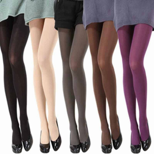 Meia-calça feminina opaca de cor sólida com pé. 1