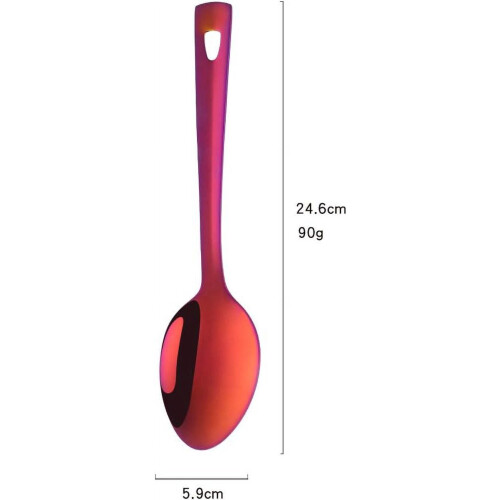 Conjunto de 4 colheres de servir em aço inoxidável de 24,4 cm (9,6 polegadas) 2