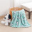 Κουβέρτα Peanuts Snoopy VelvetLoft με βελούδινη επένδυση, μπλε λουλουδάτο σχέδιο άνοιξης, 5