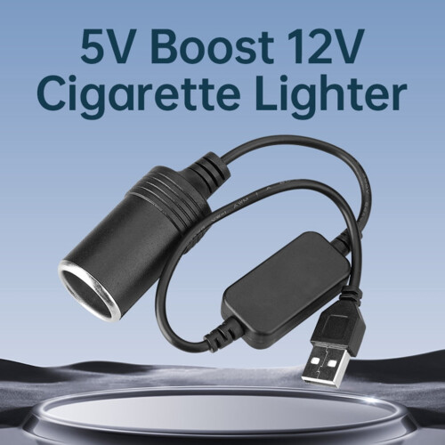 USB 5V til 12V cigarettænderadapter 1A 2